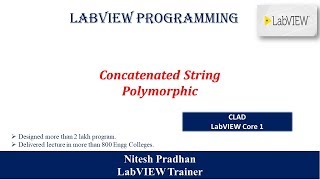Concatenate string, Polymorphic | CLAD Core 1| NITESH Pradhan