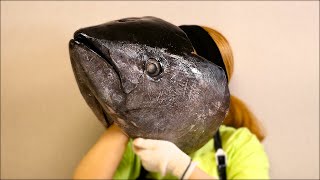 How to eat a Head of 54.5kg Tuna !!