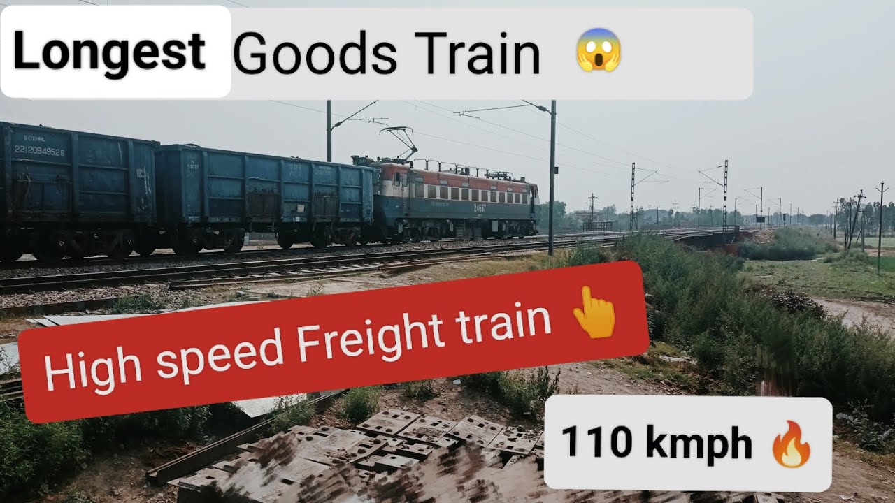 Longest Goods Train In India | Fastest Freight Train In World 😱 | Goods ...