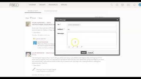 Sending a message on Schoology