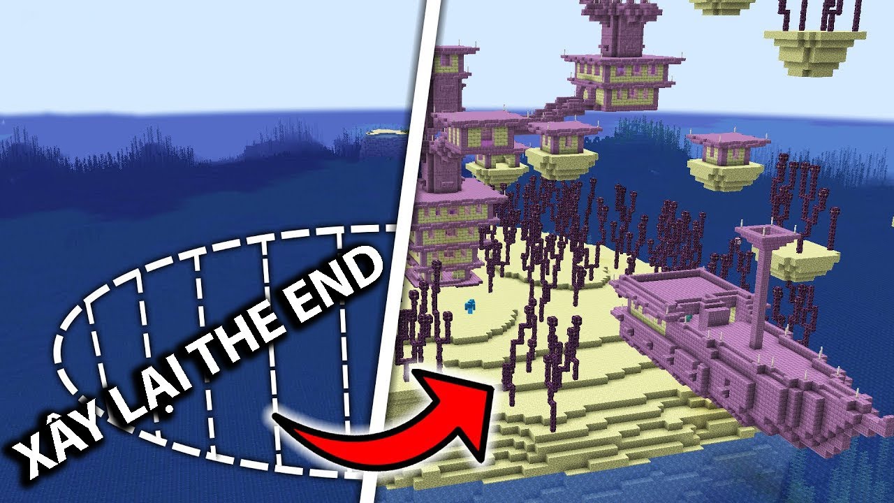 TÔI ĐÃ XÂY DỰNG MỘT HÒN ĐẢO END THẬT SỰ TRONG MINECRAFT SINH TỒN SIÊU KHÓ !
