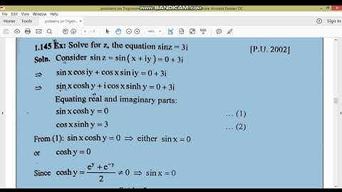 Trigonometric and Hyperbolic functions Problems//Complex analysis//M.Adnan Anwar
