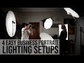 4 EASY Ways to Photograph Business HEADSHOTS using 1,2,3 and 4 Off Camera Flash Units (Speedlight)