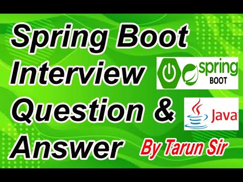 Springboot Interview Questions & Answer By Tarun Sir || Most asking ...