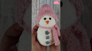 DIY☃️How To Make a Snowman with Your Old Socks Fun Christmas Decorations #Shorts #DIY