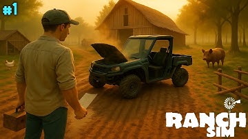 I SURVIVED MY FIRST DAY - RANCH SIMULATOR GAMEPLAY #1