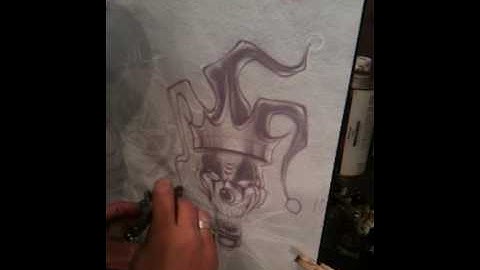 How to airbrush a clown by Jaime Rodriguez part1.