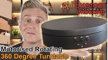 AliExpress  Motorised Rotating Display Stand 360 Degree Turntable unboxing & mini look