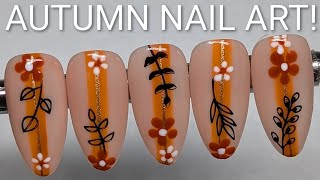 AUTUMNAL/FALL GEL NAIL DESIGN - EASY NAIL ART