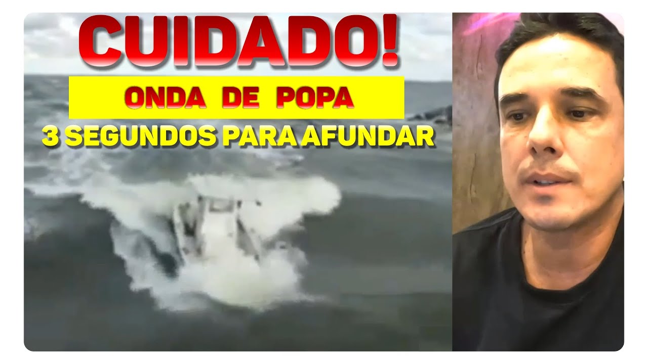 3 segundos para AFUNDAR UM BARCO - CUIDADO! onda de popa pode dar nisso!