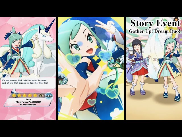 Pokémon Masters EX - Story Event Gather Up! Dream Duo! / Lisia and Dawn  Seasonal Scouts 