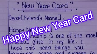 Happy New Year Card Writing 2025 Happy New Year Greetings Card Message Happy New Year Wishes