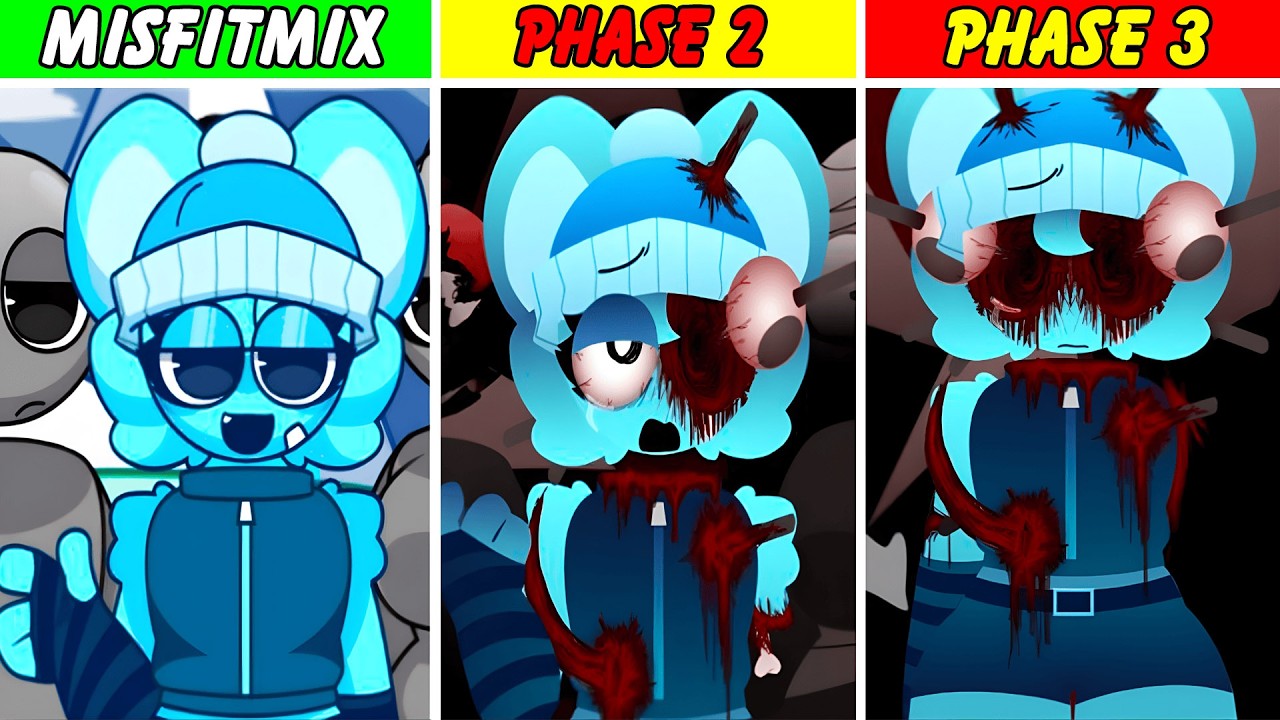 Incredibox Sprunki: Phase 1 Vs Phase 2 Vs Phase 3 But MISFITMIX Remastered