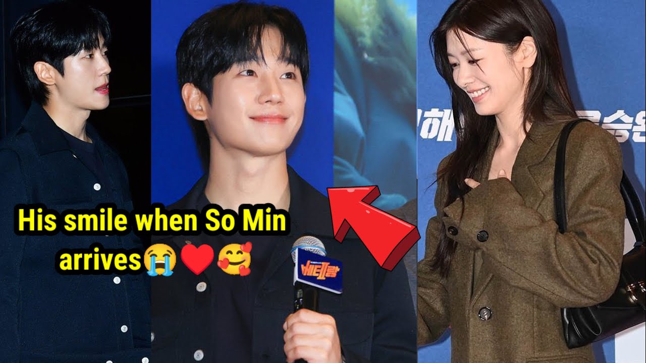 Sweet Jung Hae In Smile so brightly when Jung So Min arrived at VIP Premier of Veteran 2