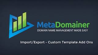 MetaDomainer - Import/Export & Custom Templates