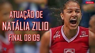 Atuação MONSTRUOSA de Natália Zilio na final da Superliga 08\09