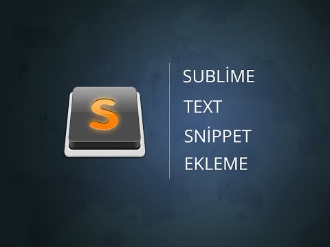 Sublime Text Snippet Ekleme