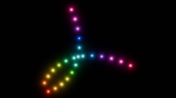 Pendulum wave music - polyrhthyms color music - relaxing rainbow color music