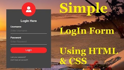 Login Form Using HTML & CSS | Code KKY