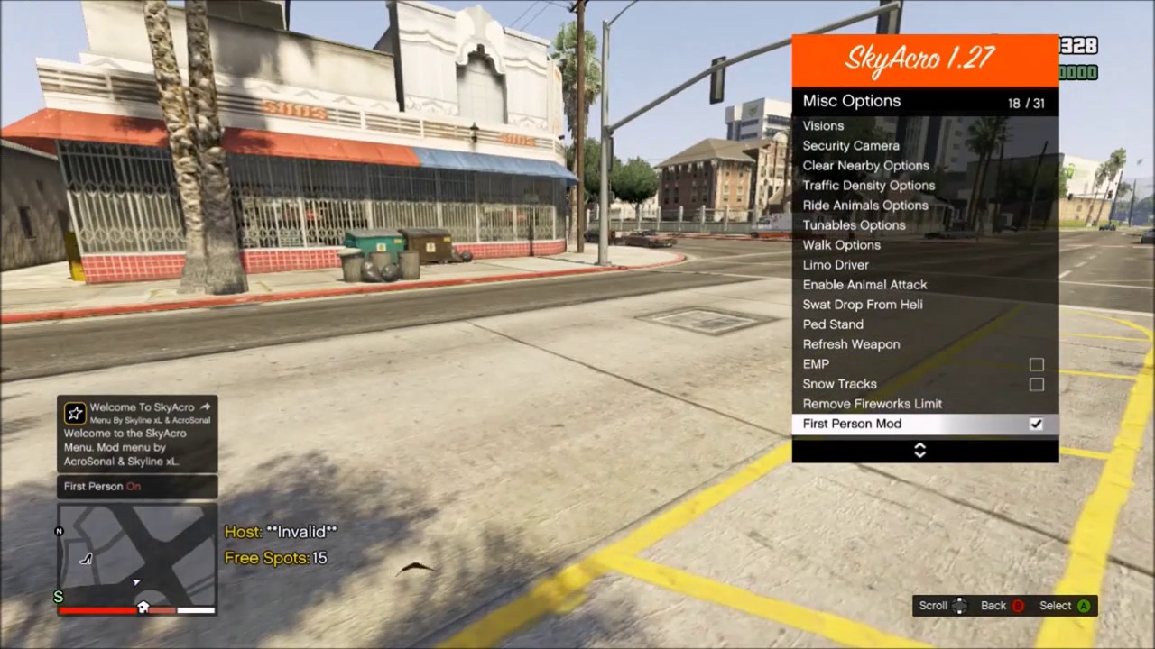 [GTA 5/TU27/Xbox 360]SkyAcro 1.27 Online MOD MENU!!