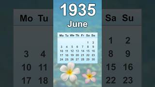 June 1935 Calendar