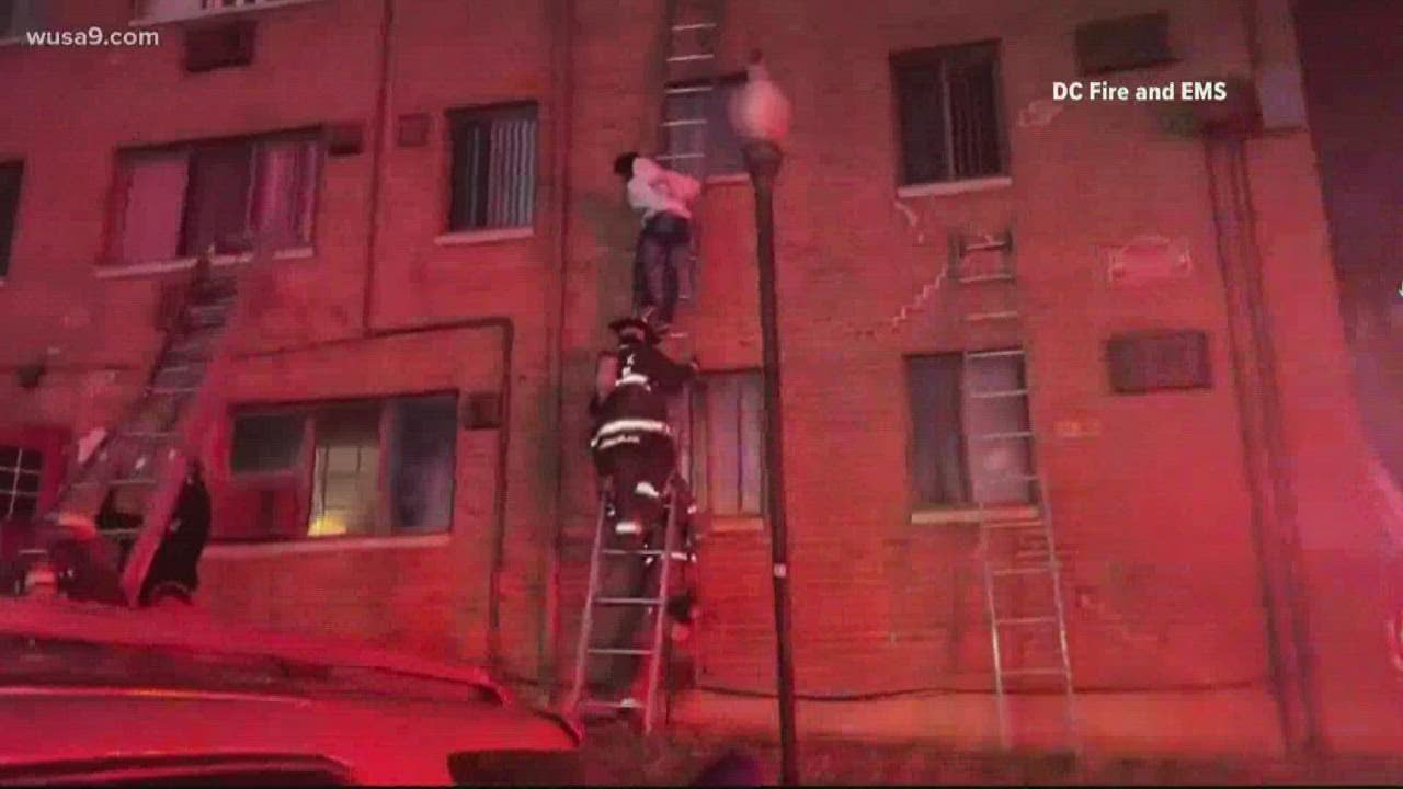 20 displaced after SE DC apartment fire - YouTube