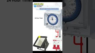 👉How to connect the street flood light to the timer with CNC MCB