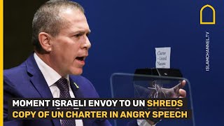 Moment Israeli Ambassador to the United Nations shreds copy of UN Charter by Islam Channel 1,903 views 3 days ago 53 seconds