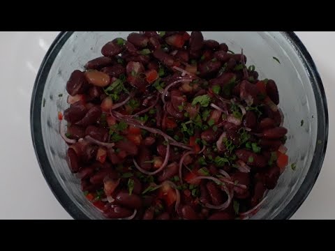 Vídeo: Como Fazer Salada De Feijão Vermelho Com Requeijão, Cebola Roxa E Salada Sazonal