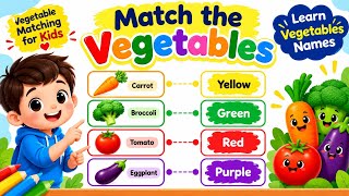 Match the Vegetables 🥕🥦 | Vegetable Matching for Kids | Learn Vegetables Names screenshot 3