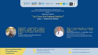 Webinar World Patient Safety Day Research Festival [Day 1] - Maternal Safety