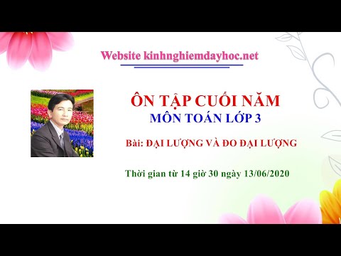 Video Ôn tập cuối năm môn toán lớp 3 - youtube
