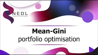 Mean-Gini portfolio optimisation (Excel) screenshot 5