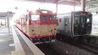 大村線キハ66系国鉄色 諫早駅発車 JR Kyushu Omura Line KiHa66 series DMU
