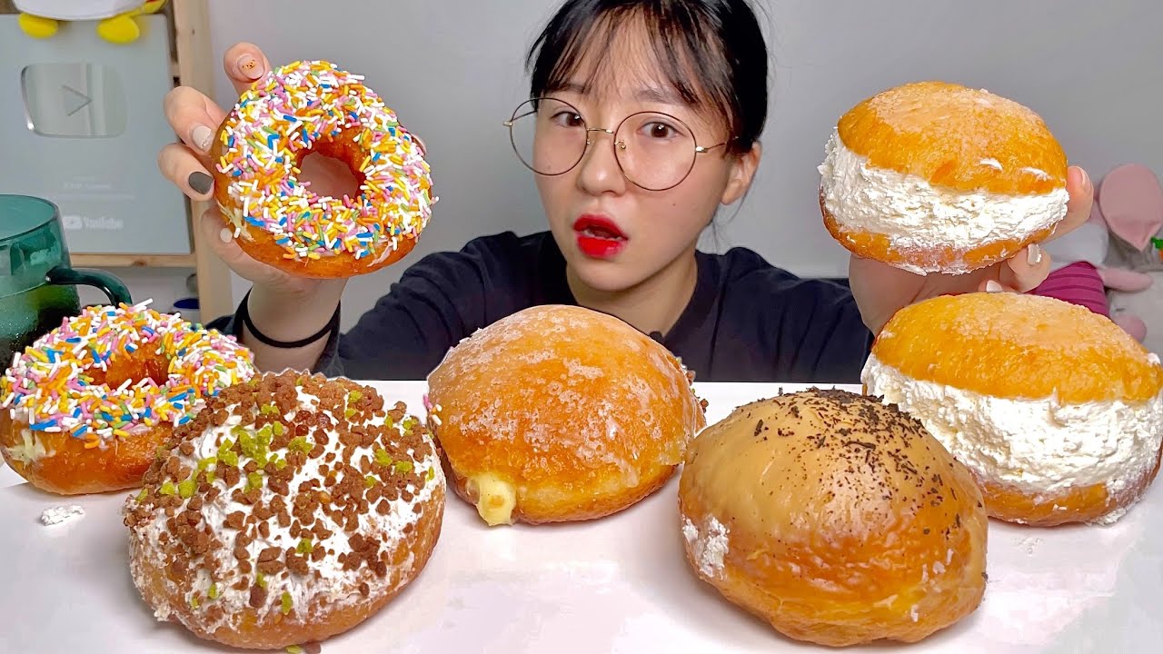 톰스벌스데이 여러가지 도넛들 디저트 먹방 Dessert Mukbang