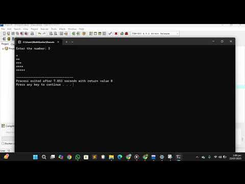 Right Triangle Star Pattern in C++ | Beginner Friendly C++ Tutorial