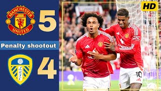 Man United vs Leeds United 1-1 ( 5-4 Penalty shootout ) Highlights & All Goals• Friendly Match 