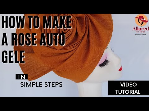 How To Make A Rose Auto Gele Tutorial - YouTube