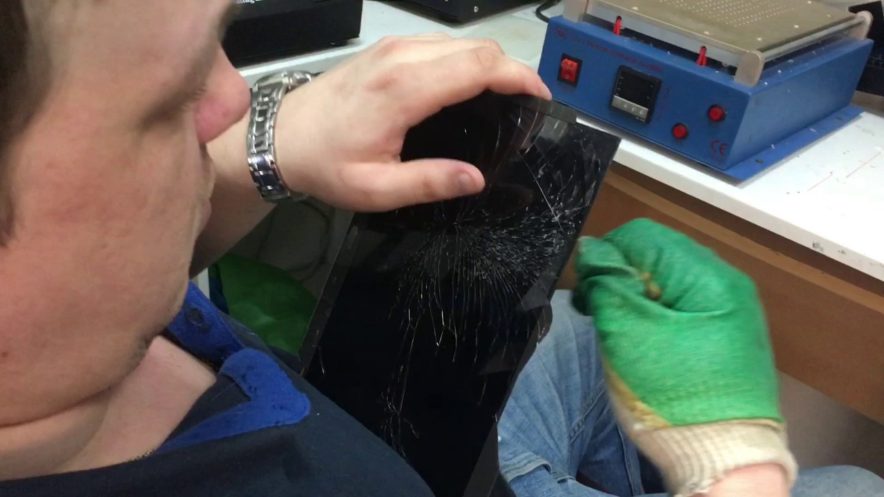 Замена стекла на планшете samsung T805 - repairmobile.ru - YouTube