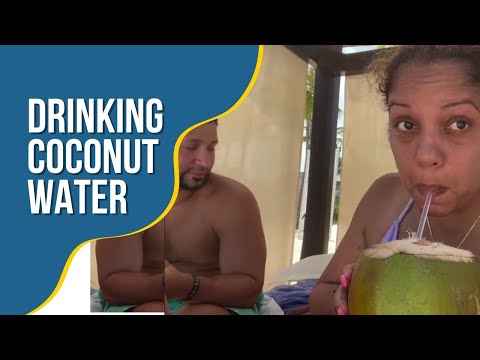 Drinking Coconut Water in Dominican Republic Travel Vacation Sea Beach