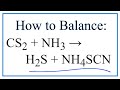 Balancing Chemical Equations Steps