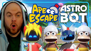 REACTION - Ape Escape x Astro Bot (2024) FULL LEVEL Apes On The Loose 100% Full Playthrough