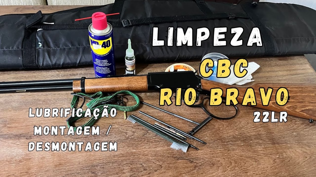Como limpar carabina .22lr RIO BRAVO CBC - limpeza e lubrificação