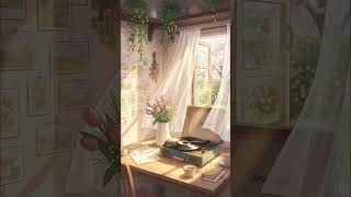 Vintage Record Player in Morning Light