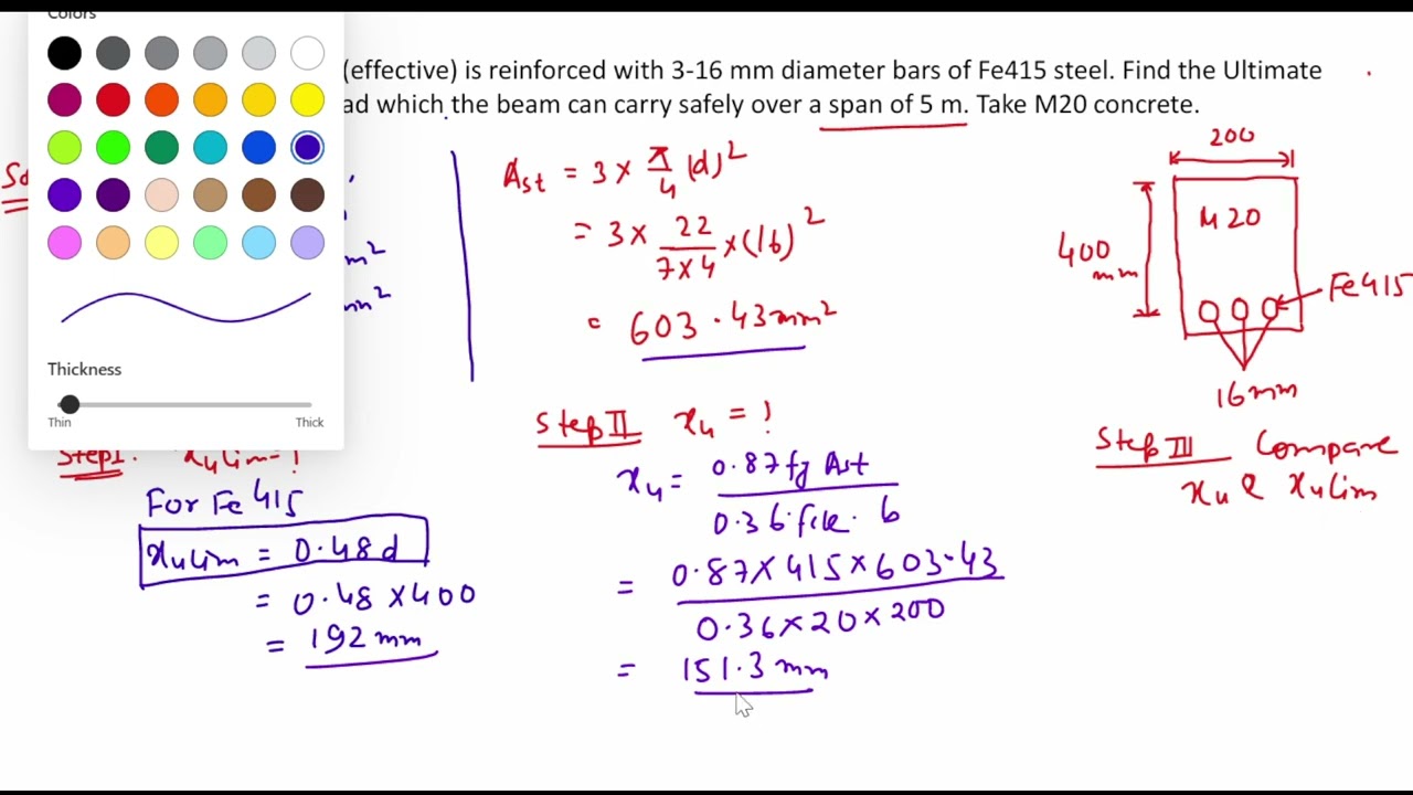 #8 Analysis of Singly Reinforced Beam Numerical | 4th Semester Diploma| JUT Ranchi