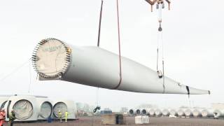 Westermeerwind: transport and pre-assemby of wind turbine parts