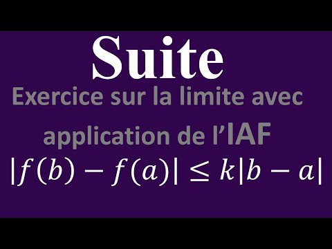 Suites réelles: Exercice sur la convergence d'une suite en utilisant l'IAF