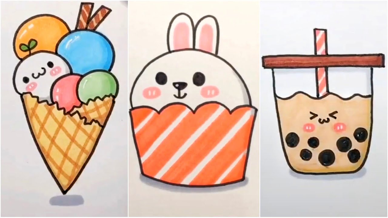 Hình Vẽ Sticker Cute Trà Sữa  UMA