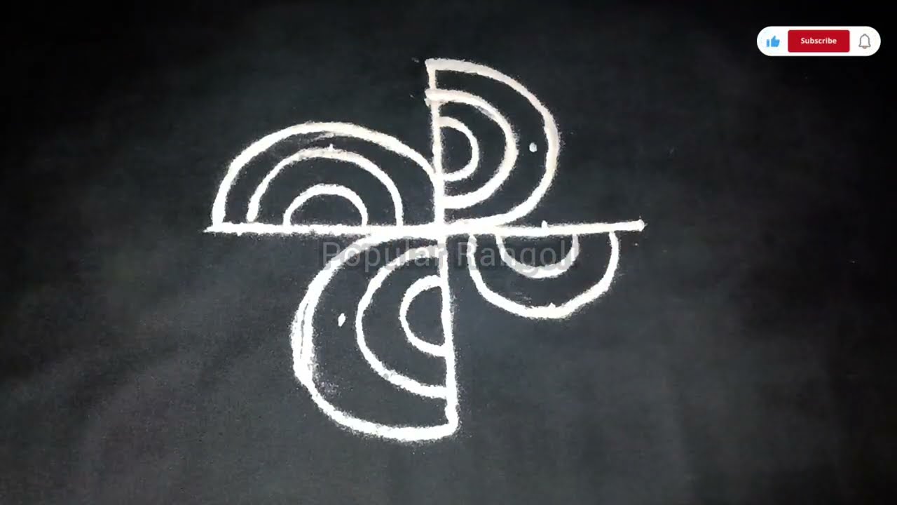 Easy entrance lotus kolam Rangoli|Agraharam kolam|Padi kolam|small rangoli kolam|Entrance rangoli||