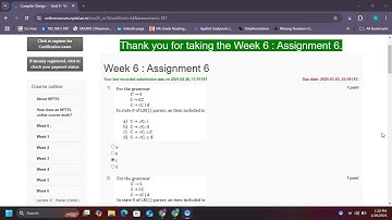 NPTEL | Compiler Design | 2025 | Assignment 6 | Week 6 | Solution